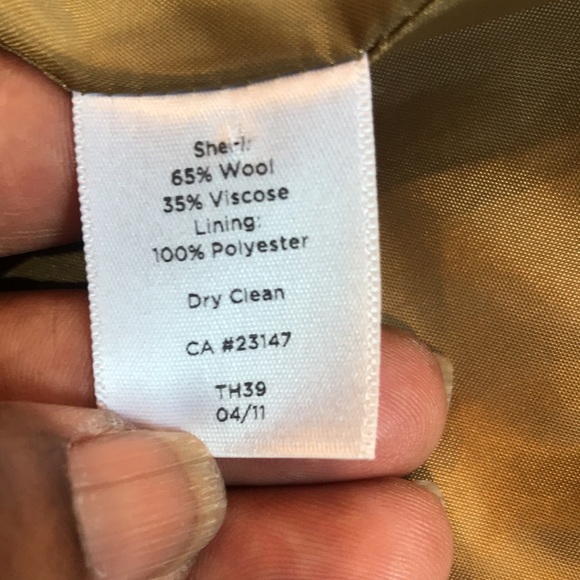 Talbots Plus Size Wool Blend Tan Tweed One Button 3 Pocket Blazer Jacket-16 - Picture 14 of 15
